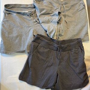 Women's Gray Athletic Shorts Set